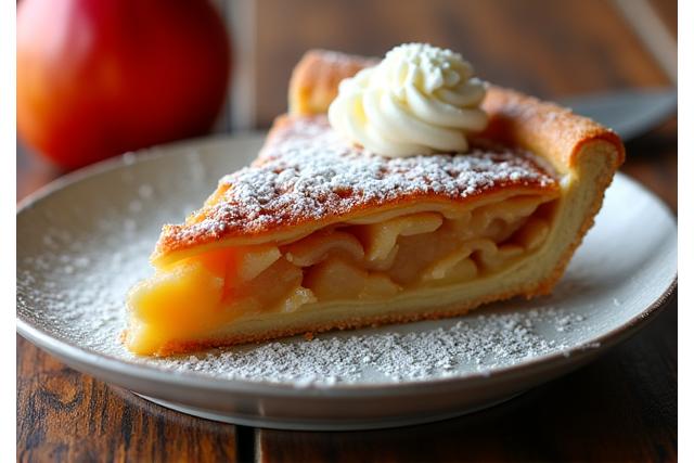 Warm Apple Strudel with ice cream