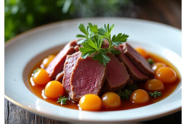 Tafelspitz, boiled beef with root vegetables
